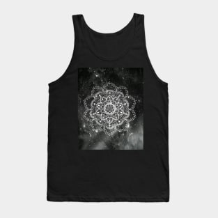 Black galaxy mandala Tank Top